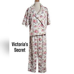 Victoria's Secret Gold Label Vintage Rose Floral Pajama Set